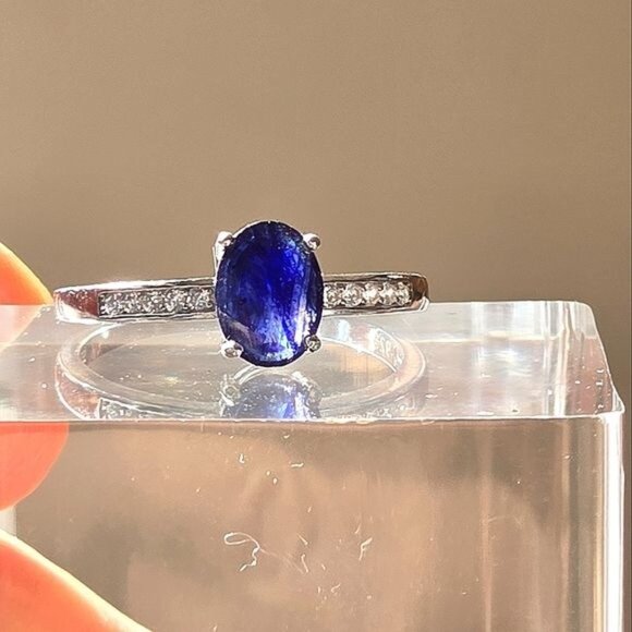 Natural Sapphire set "Teala" 925 Sterling Silver Earrings Pendant Ring 7… - Picture 5 of 7